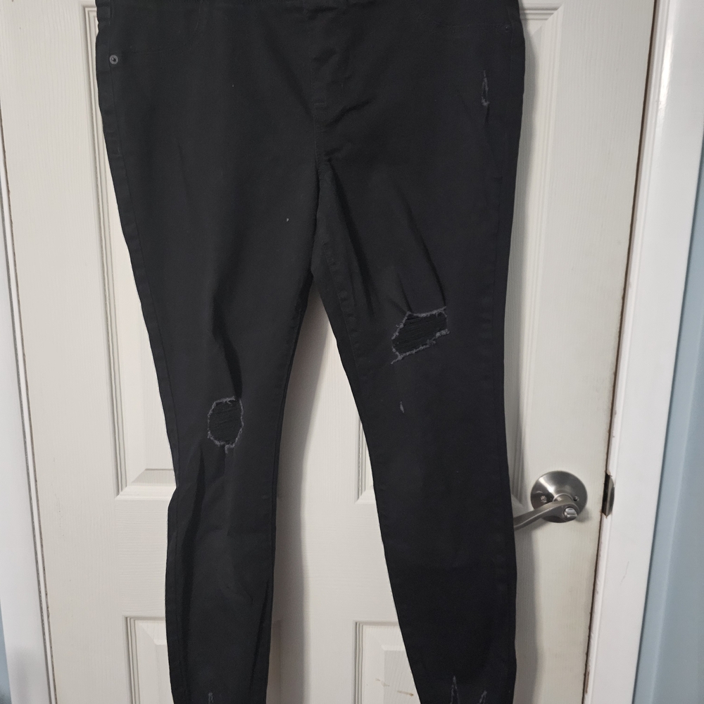 Old Navy Black Distressed Jeans Never Worn Sz 14